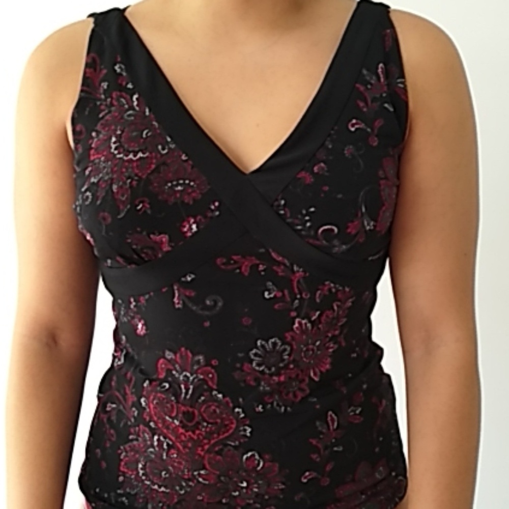 Isabella DeMarco dark fairy romantic office siren sleeveless blouse‎